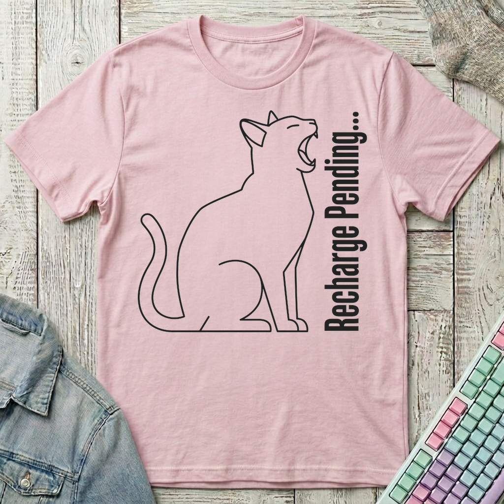Recharge Pending T-Shirt - Recharge Pending_light_pink