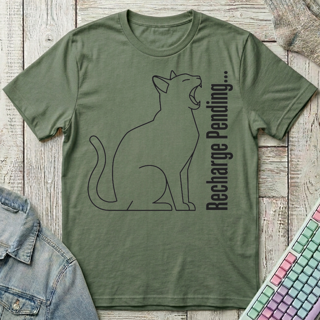 Recharge Pending T-Shirt - Recharge Pending_military_green
