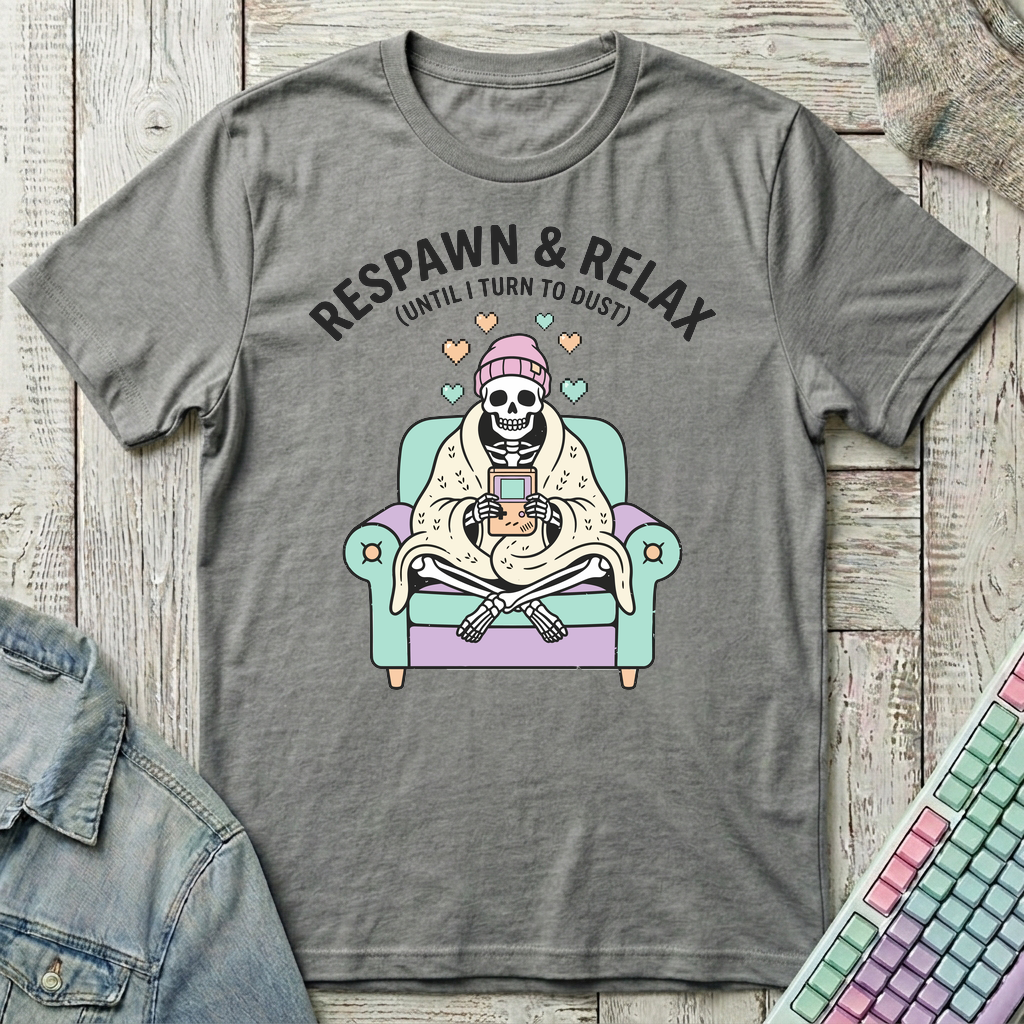 Respawn & Relax T-Shirt - Respawn & Relax_graphite_heather