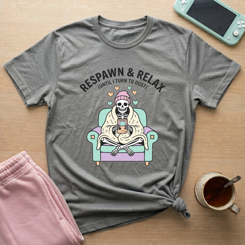 Respawn & Relax T-Shirt - Respawn & Relax_graphite_heather