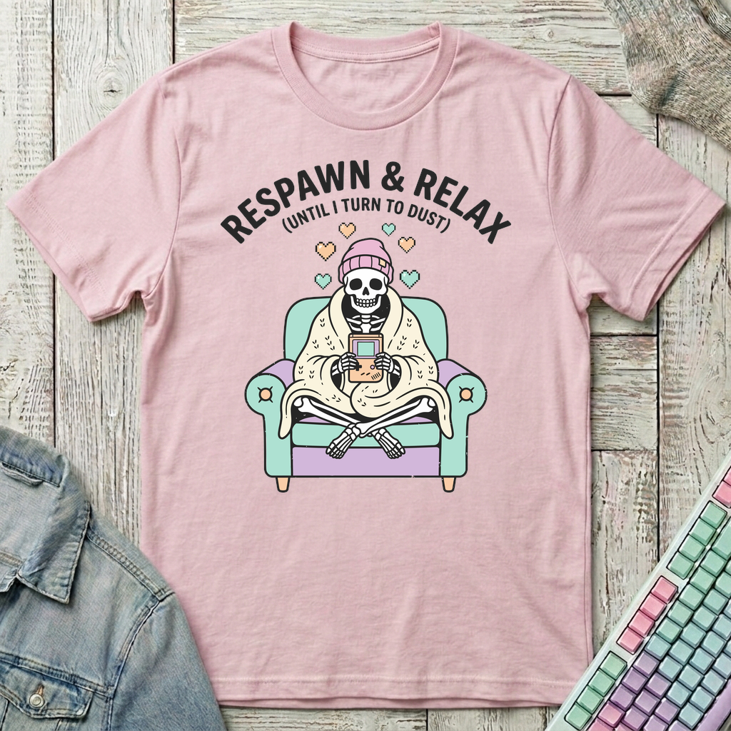 Respawn & Relax T-Shirt - Respawn & Relax_light_pink