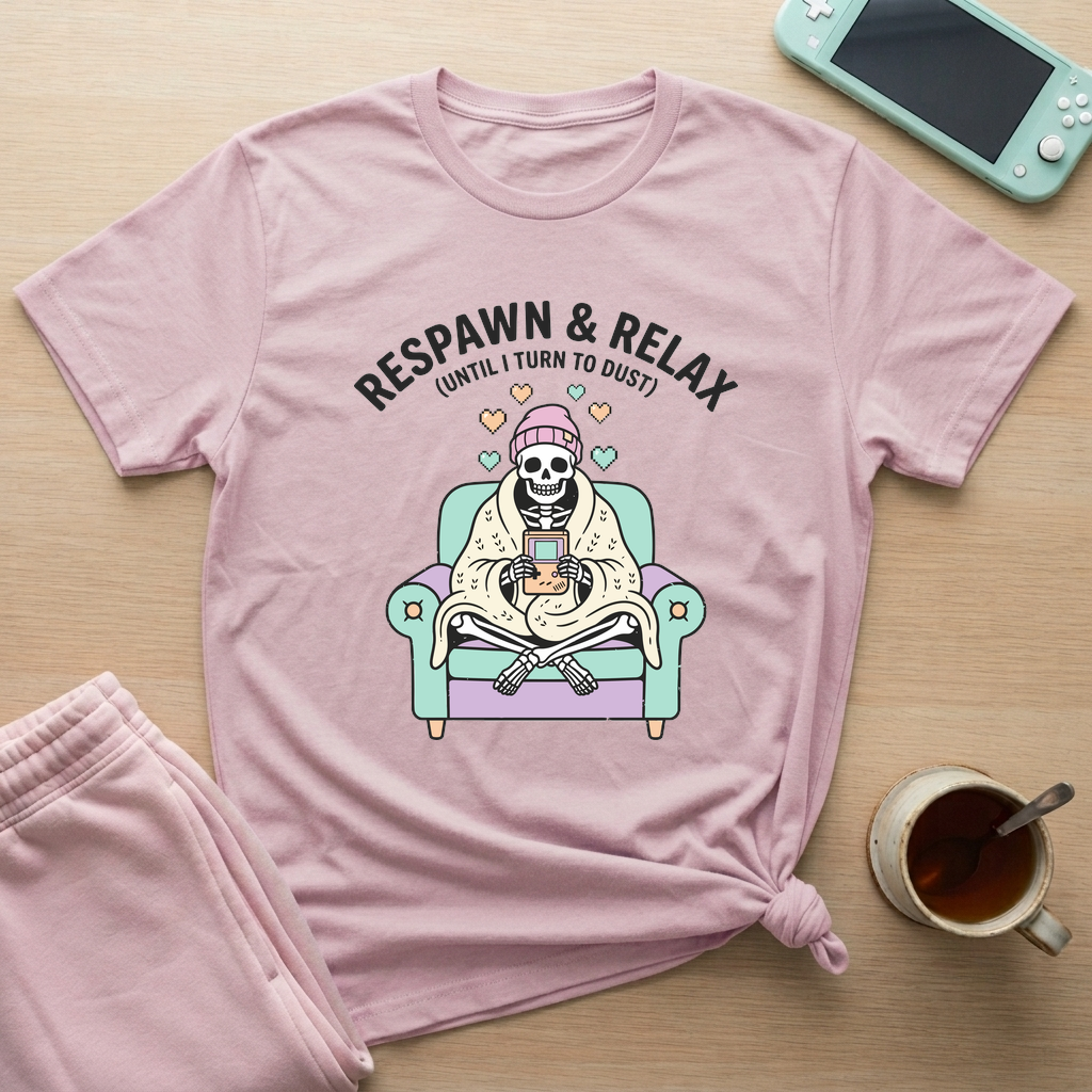 Respawn & Relax T-Shirt - Respawn & Relax_light_pink
