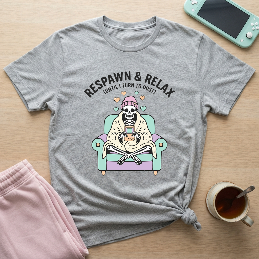 Respawn & Relax T-Shirt - Respawn & Relax_sport_grey
