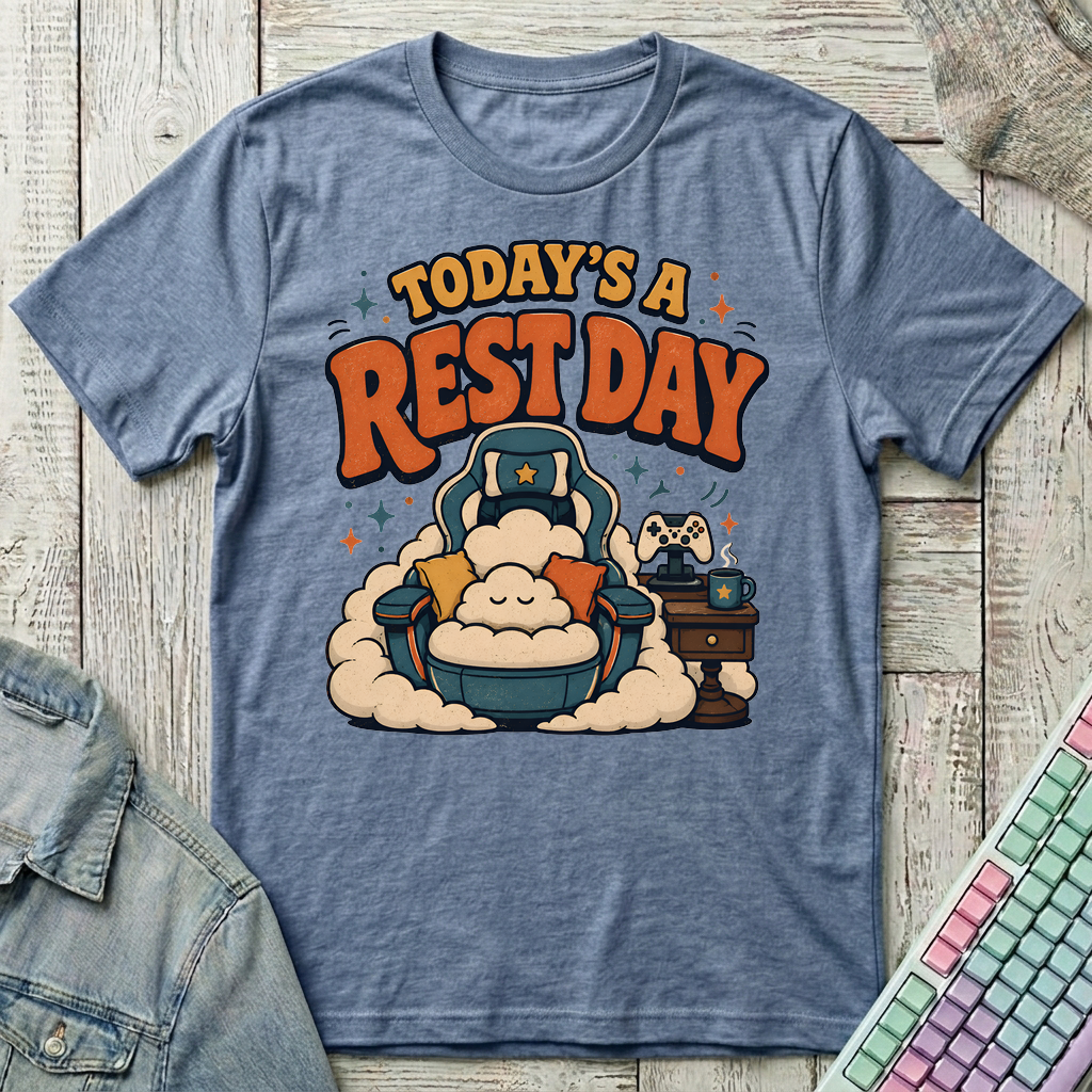 Rest Day T-Shirt - Rest Day_heather_indigo
