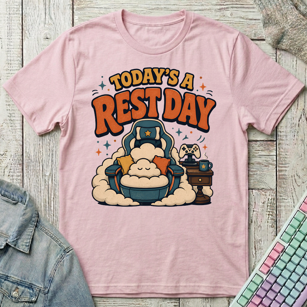 Rest Day T-Shirt - Rest Day_light_pink