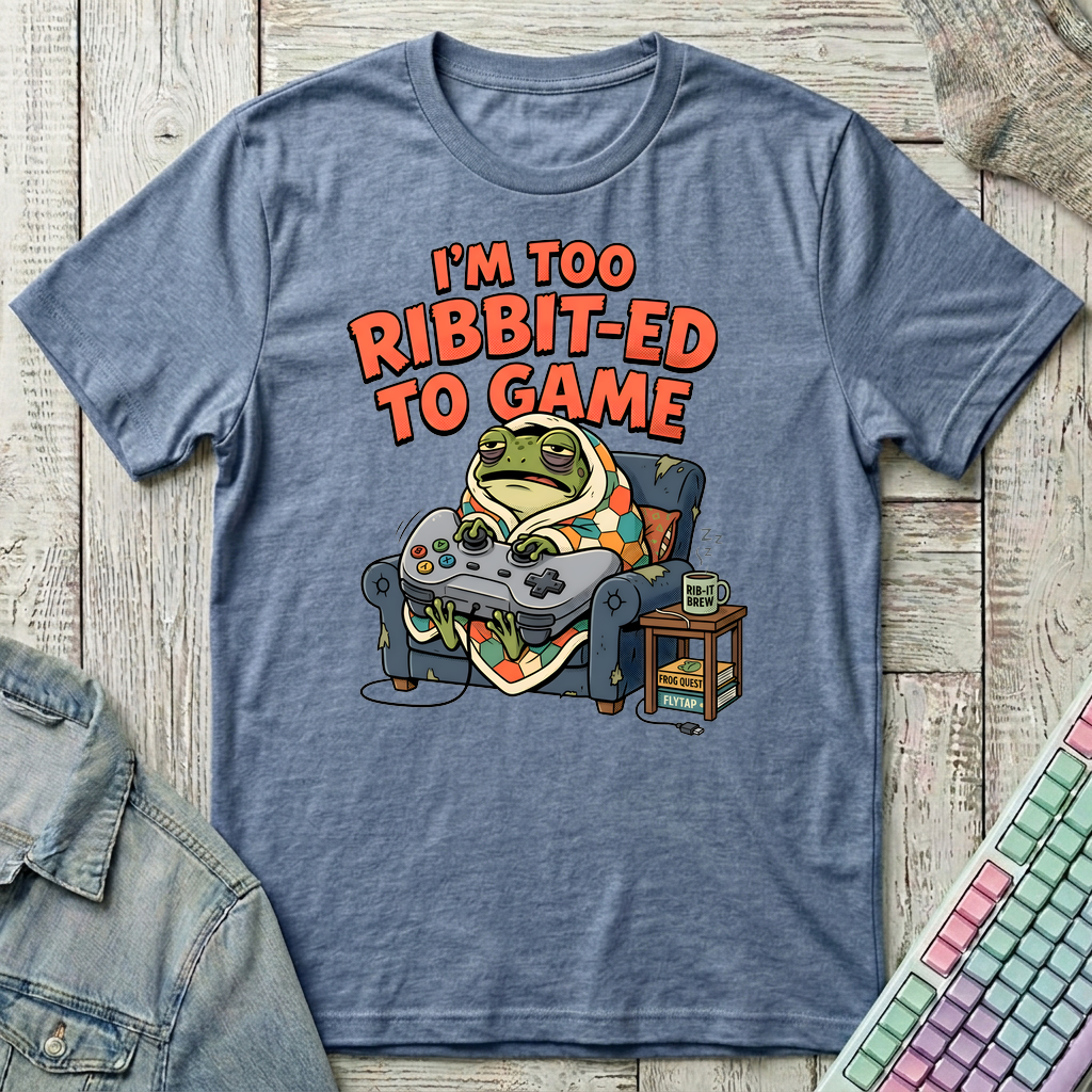 Ribbit Mode T-Shirt - Ribbit Mode_heather_indigo