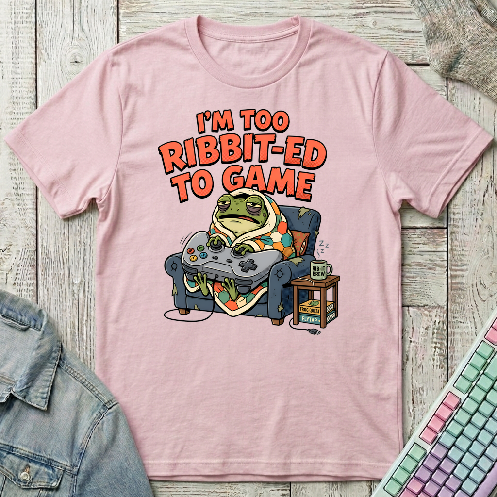 Ribbit Mode T-Shirt - Ribbit Mode_light_pink