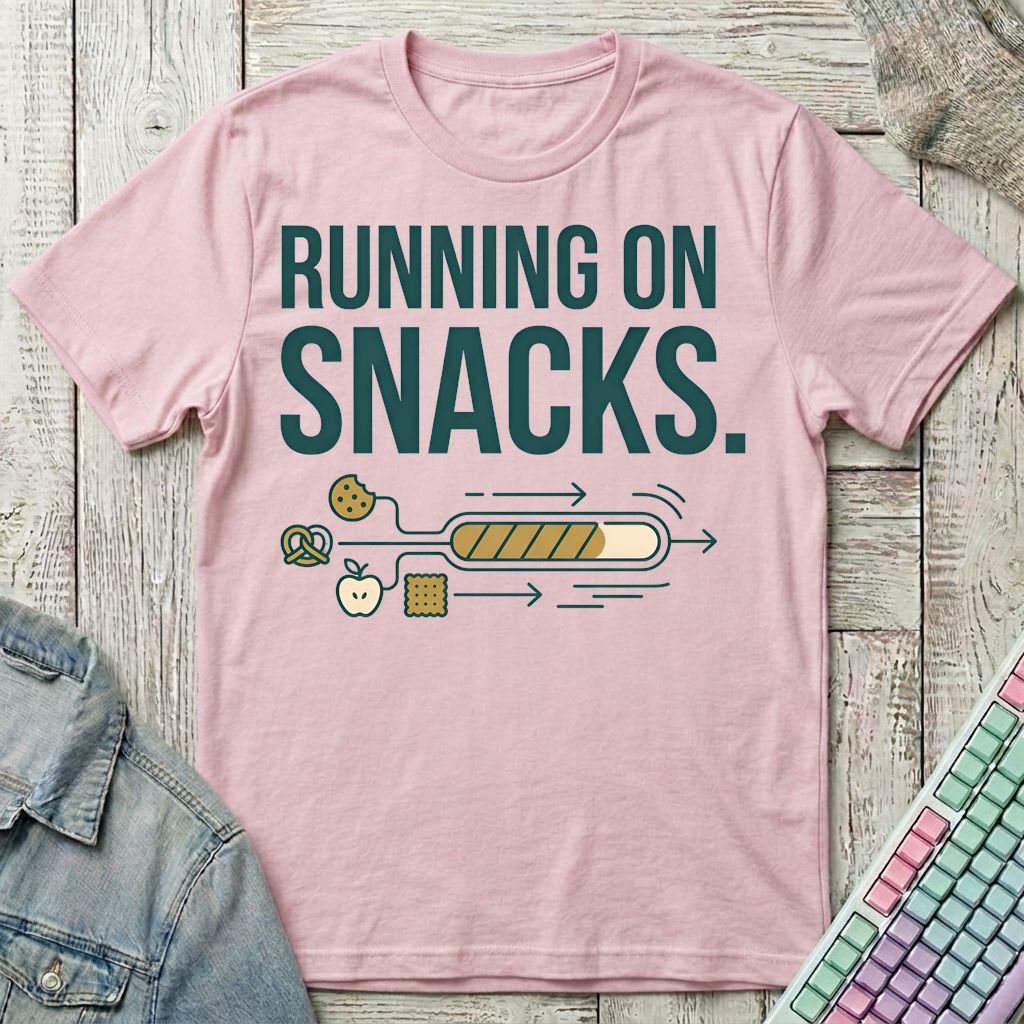 Running On Snack T-Shirt - Running On Snack_light_pink