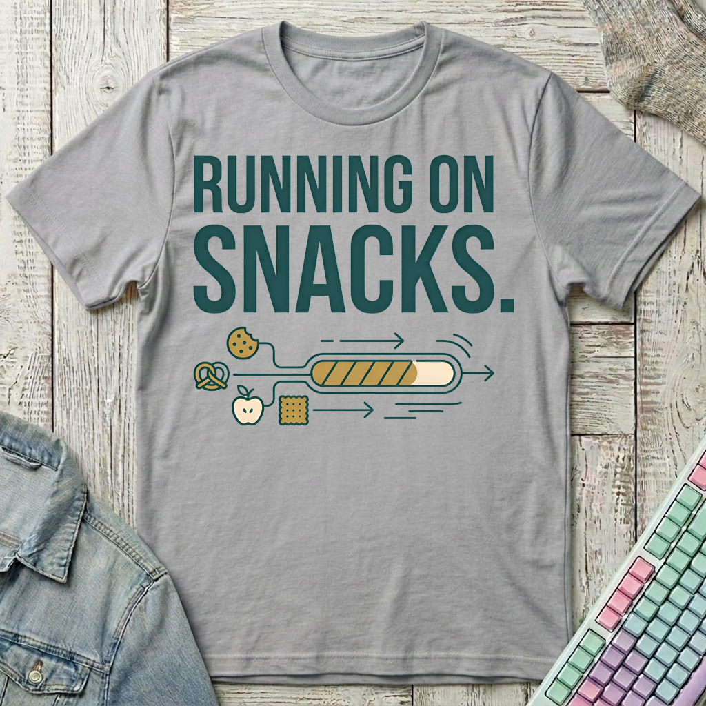Running On Snack T-Shirt - Running On Snack_sport_grey