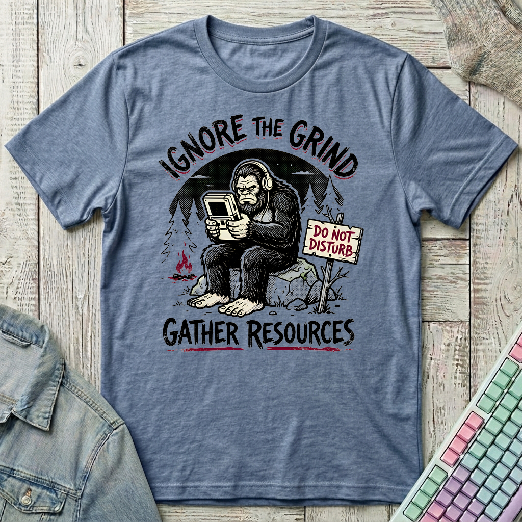 Sasquatch Gaming Retreat T-Shirt - Sasquatch Gaming Retreat_heather_indigo