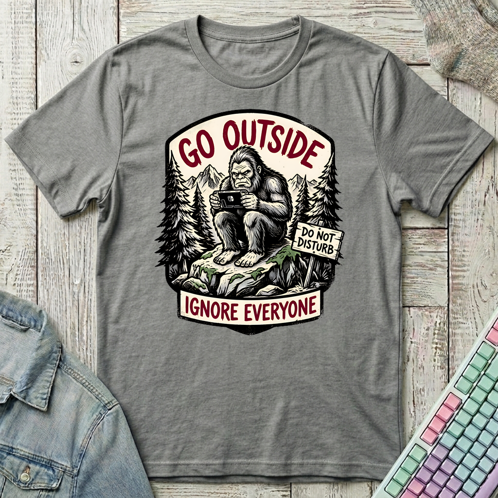 Sasquatch Offline Gaming T-Shirt - Sasquatch Offline Gaming_graphite_heather