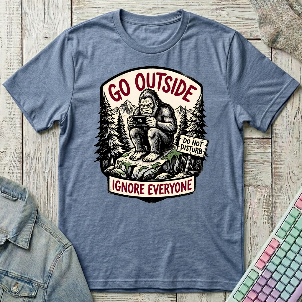 Sasquatch Offline Gaming T-Shirt - Sasquatch Offline Gaming_heather_indigo