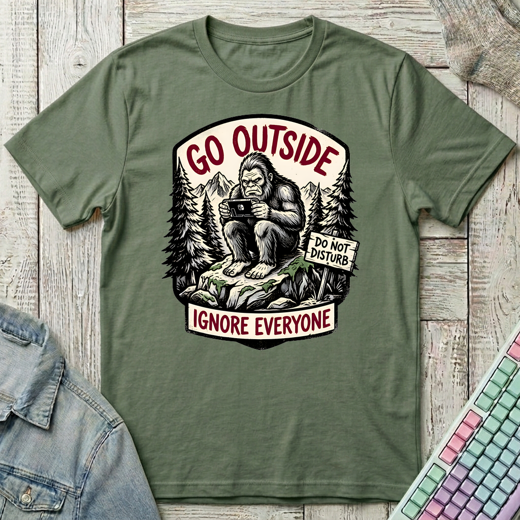 Sasquatch Offline Gaming T-Shirt - Sasquatch Offline Gaming_military_green