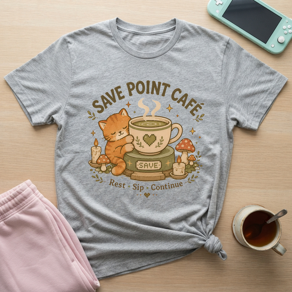 Save Point Cafe T-Shirt - Save Point Cafe_sport_grey