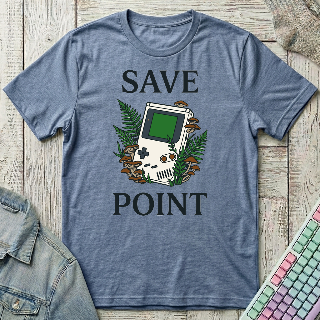 Save Point T-Shirt - Save Point_heather_indigo