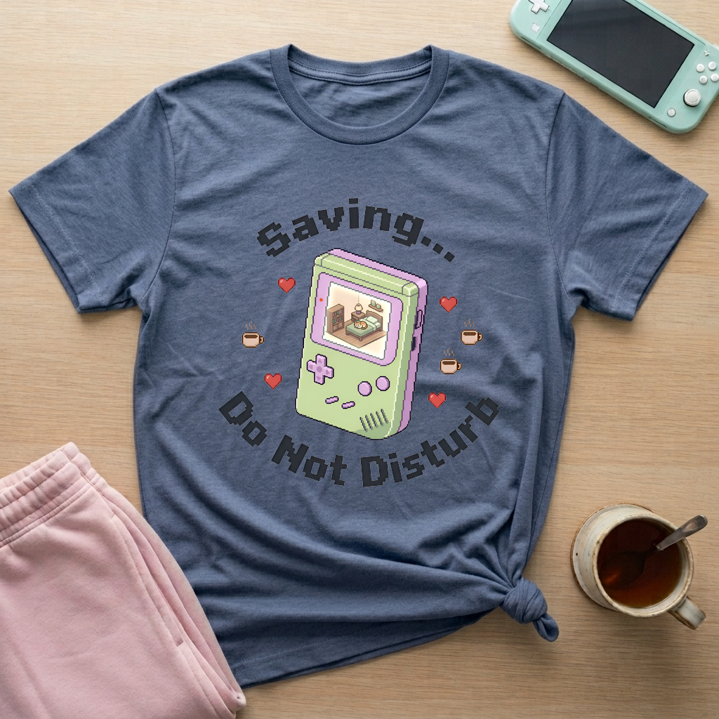 Saving Do Not Disturb T-Shirt - Saving Do Not Disturb_heather_indigo