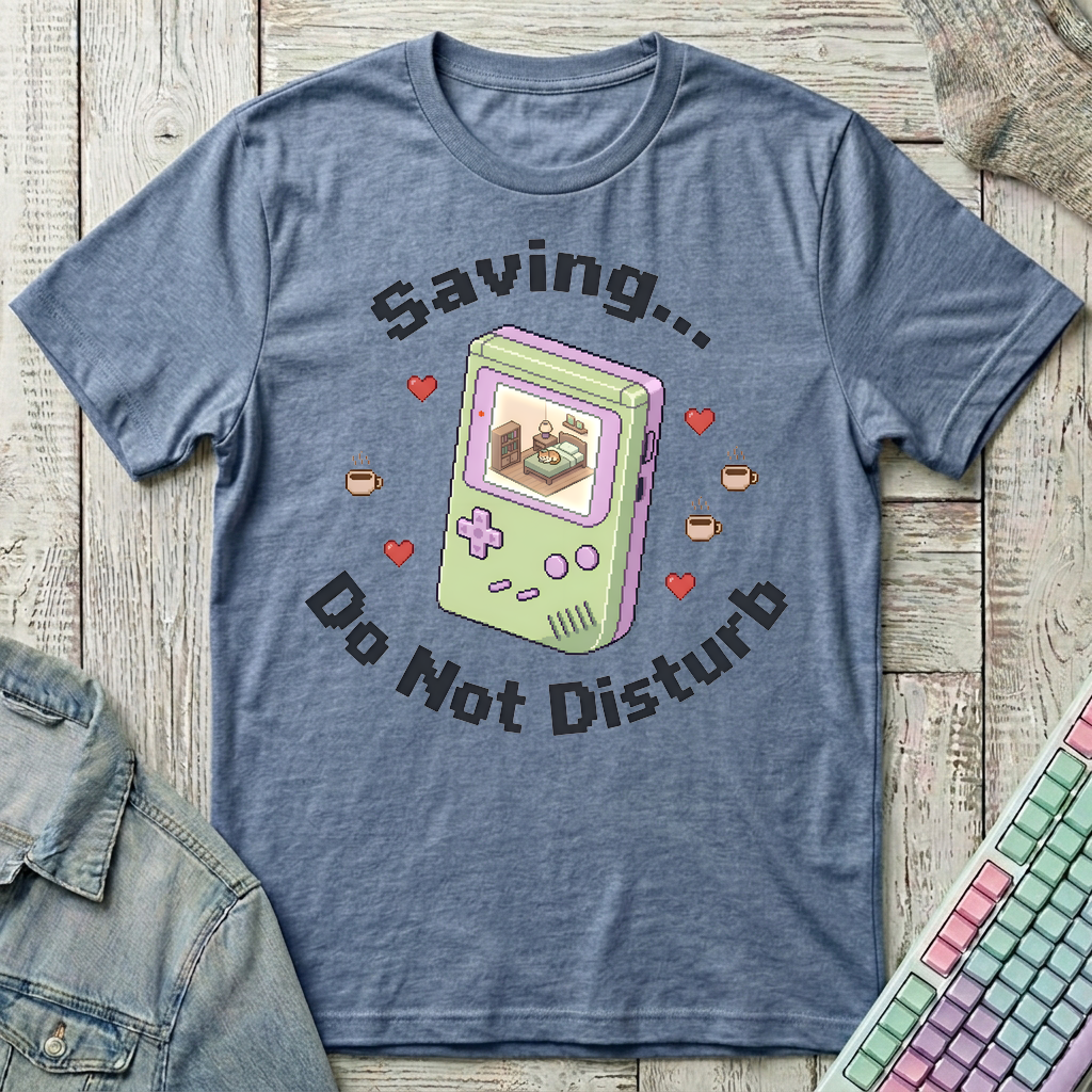Saving Do Not Disturb T-Shirt - Saving Do Not Disturb_heather_indigo