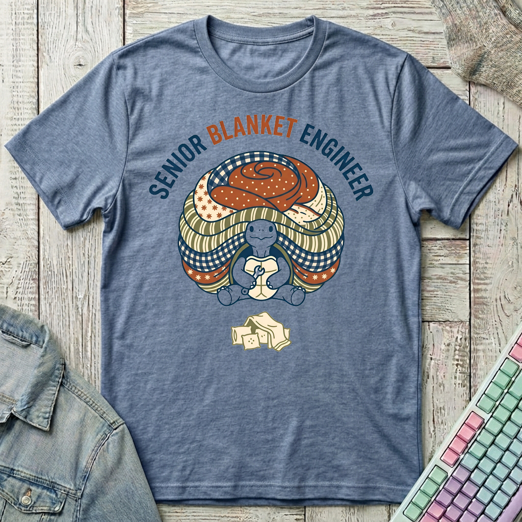 Senior Blanket Engineer T-Shirt - Senior Blanket Engineer_heather_indigo