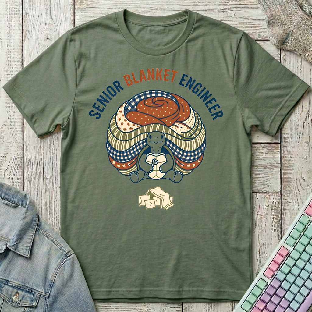 Senior Blanket Engineer T-Shirt - Senior Blanket Engineer_military_green