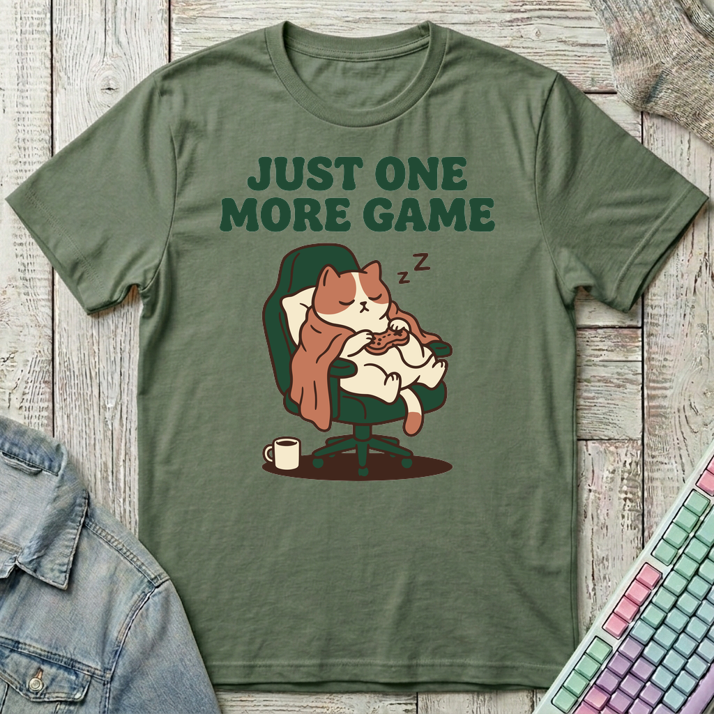 Sleepy Gamer T-Shirt - Sleepy Gamer_military_green