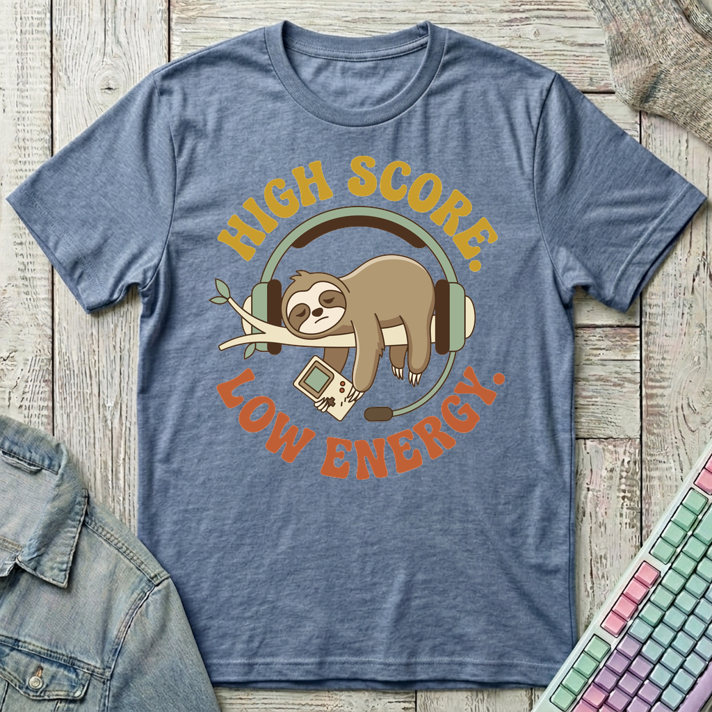 Sloth Mode T-Shirt - Sloth Mode_heather_indigo