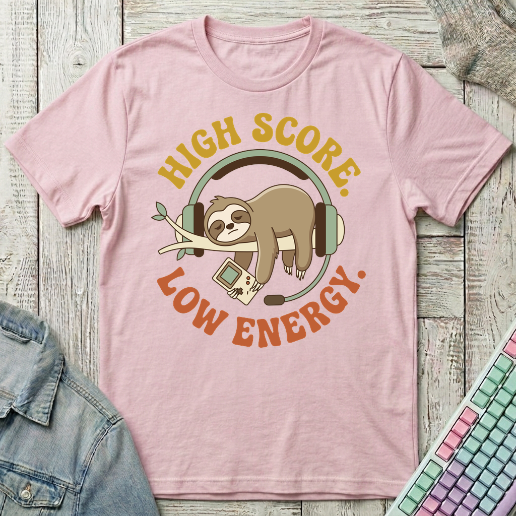 Sloth Mode T-Shirt - Sloth Mode_light_pink