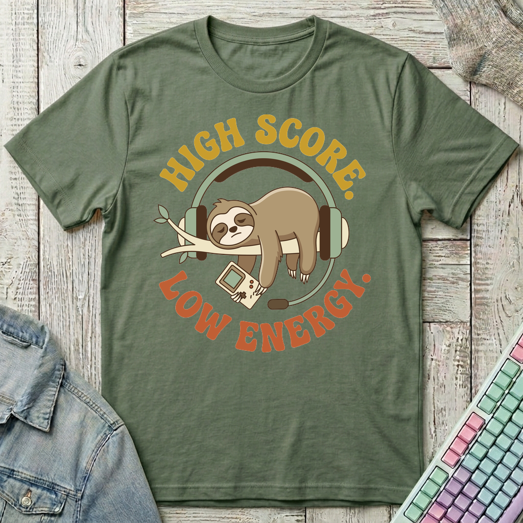 Sloth Mode T-Shirt - Sloth Mode_military_green