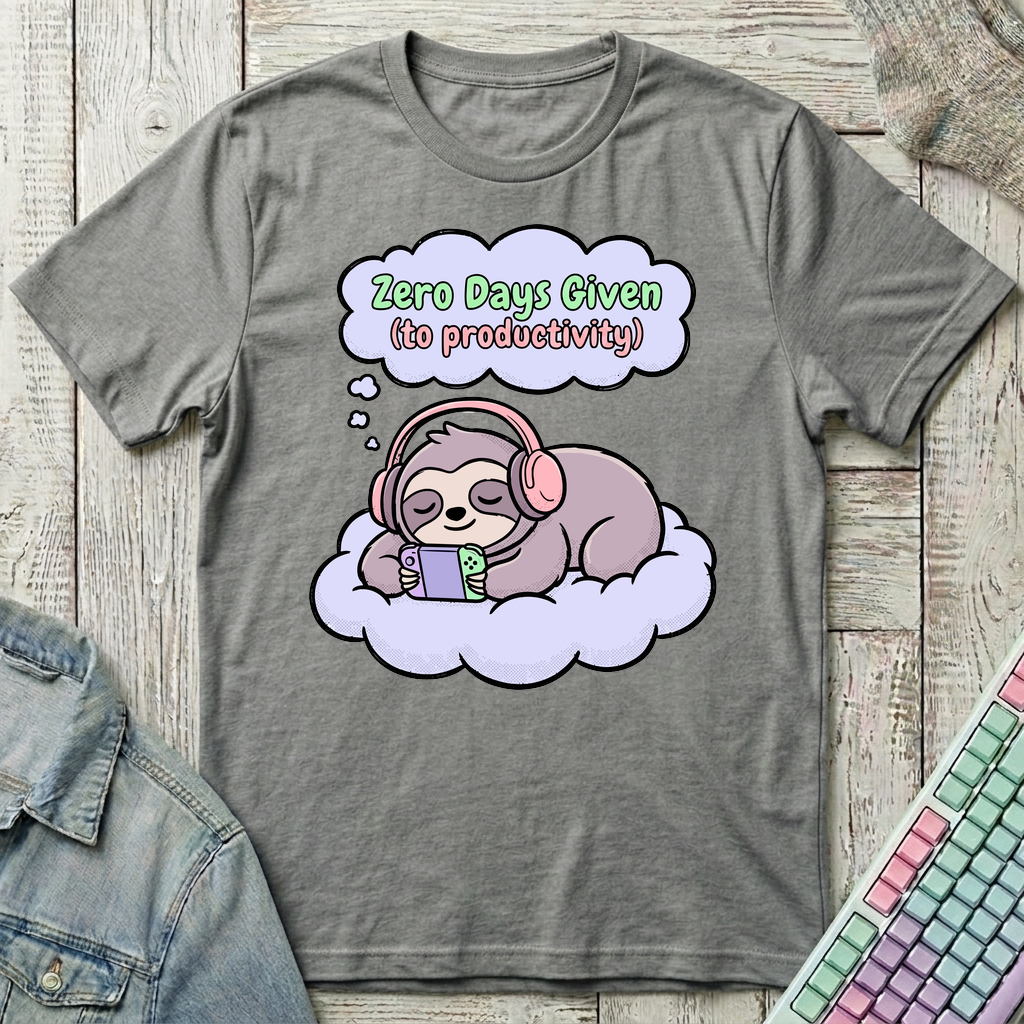 Sloth Productivity T-Shirt - Sloth Productivity_graphite_heather