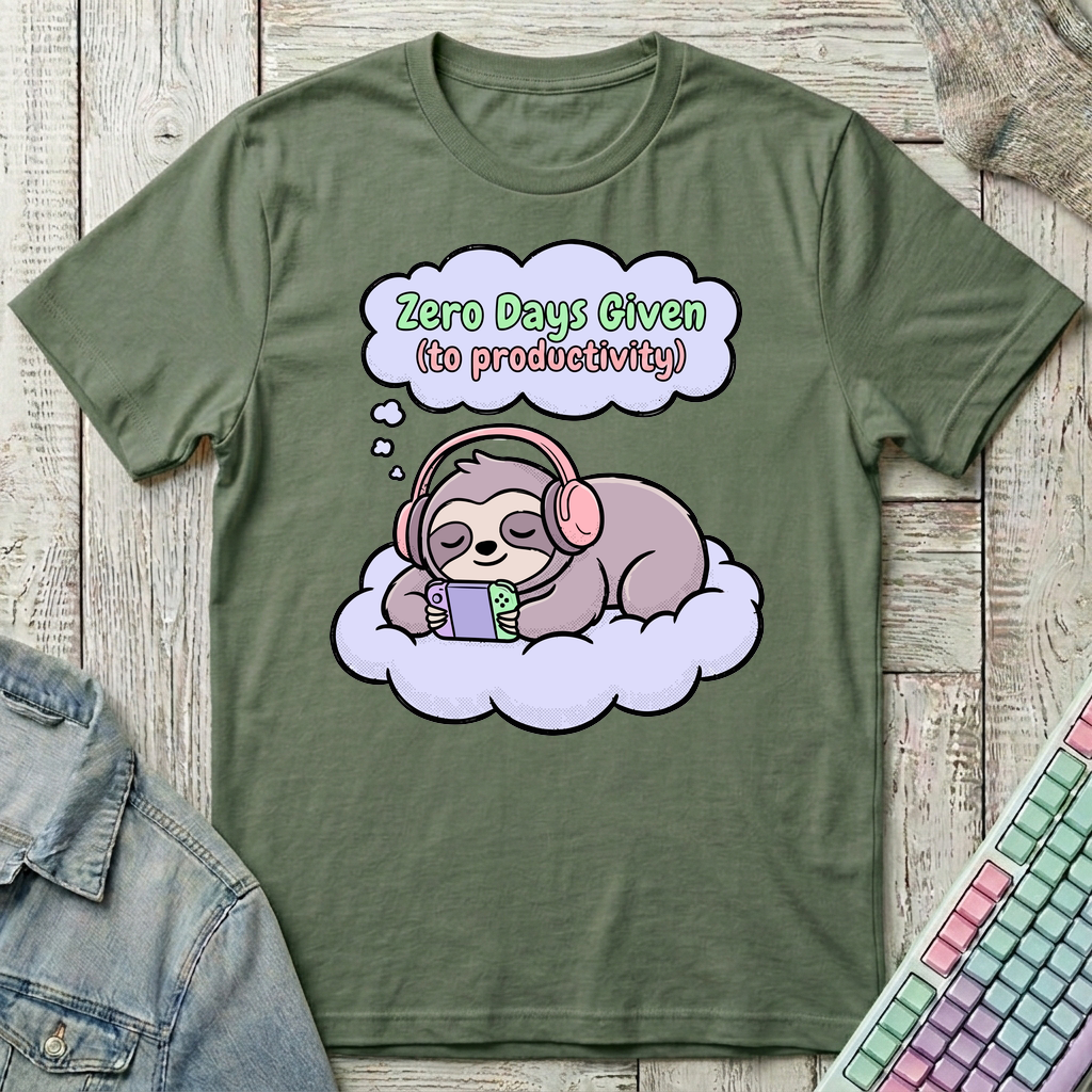 Sloth Productivity T-Shirt - Sloth Productivity_military_green