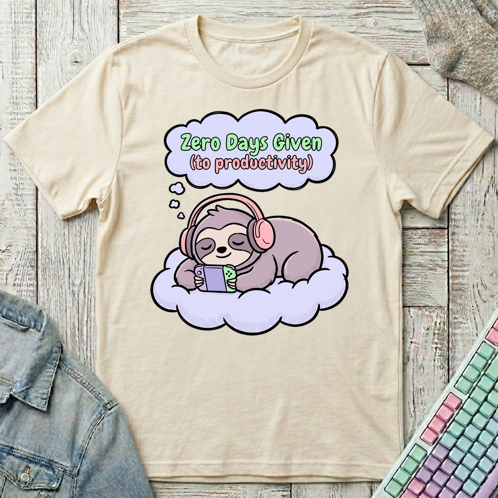 Sloth Productivity T-Shirt - Sloth Productivity_natural