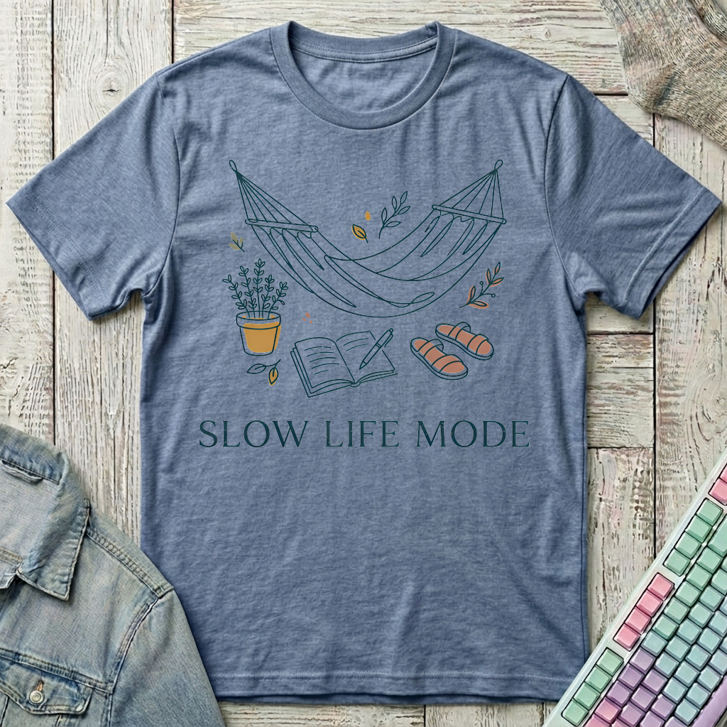 Slow Life Mode T-Shirt - Slow Life Mode_heather_indigo