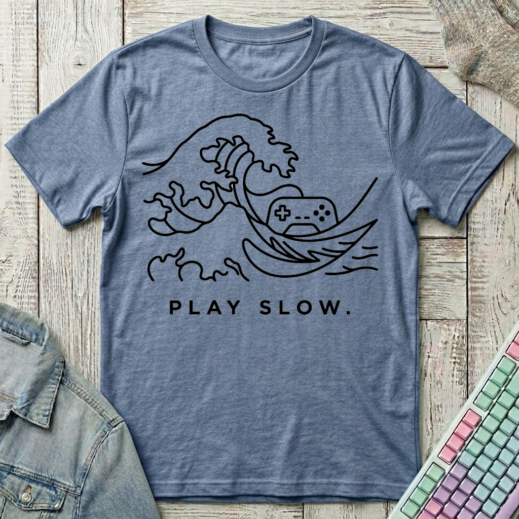 Slow Play Society T-Shirt - Slow Play Society_heather_indigo