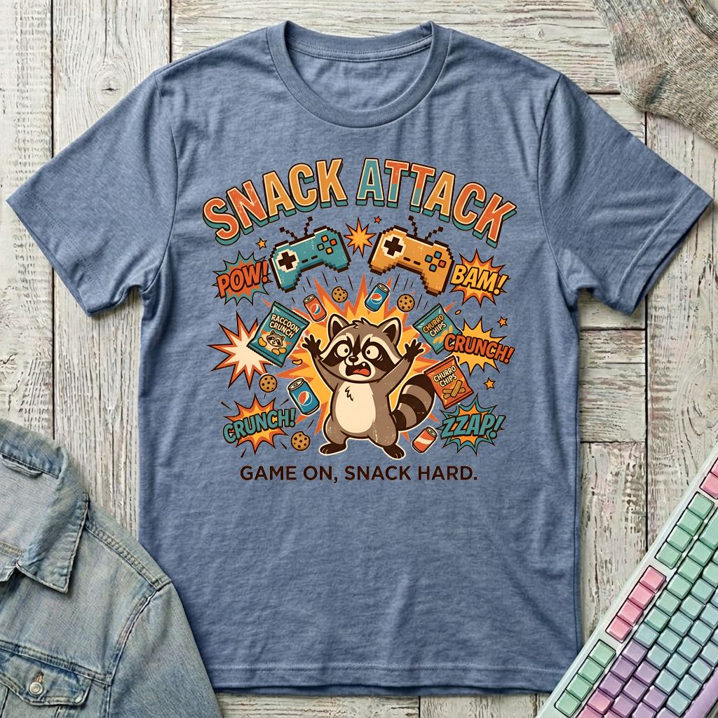 Snack Attack T-Shirt - Snack Attack_heather_indigo