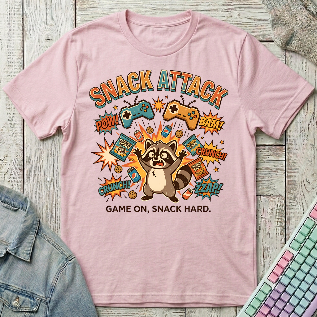 Snack Attack T-Shirt - Snack Attack_light_pink