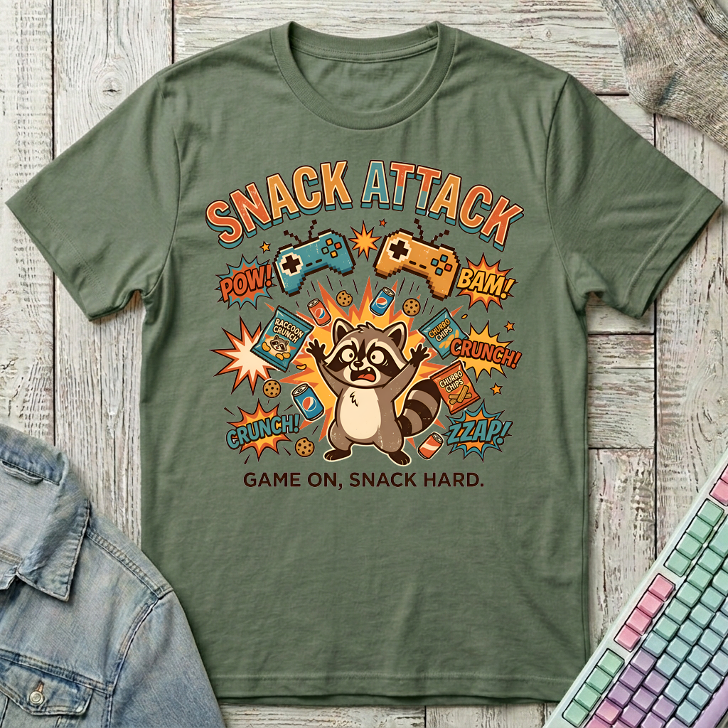 Snack Attack T-Shirt - Snack Attack_military_green