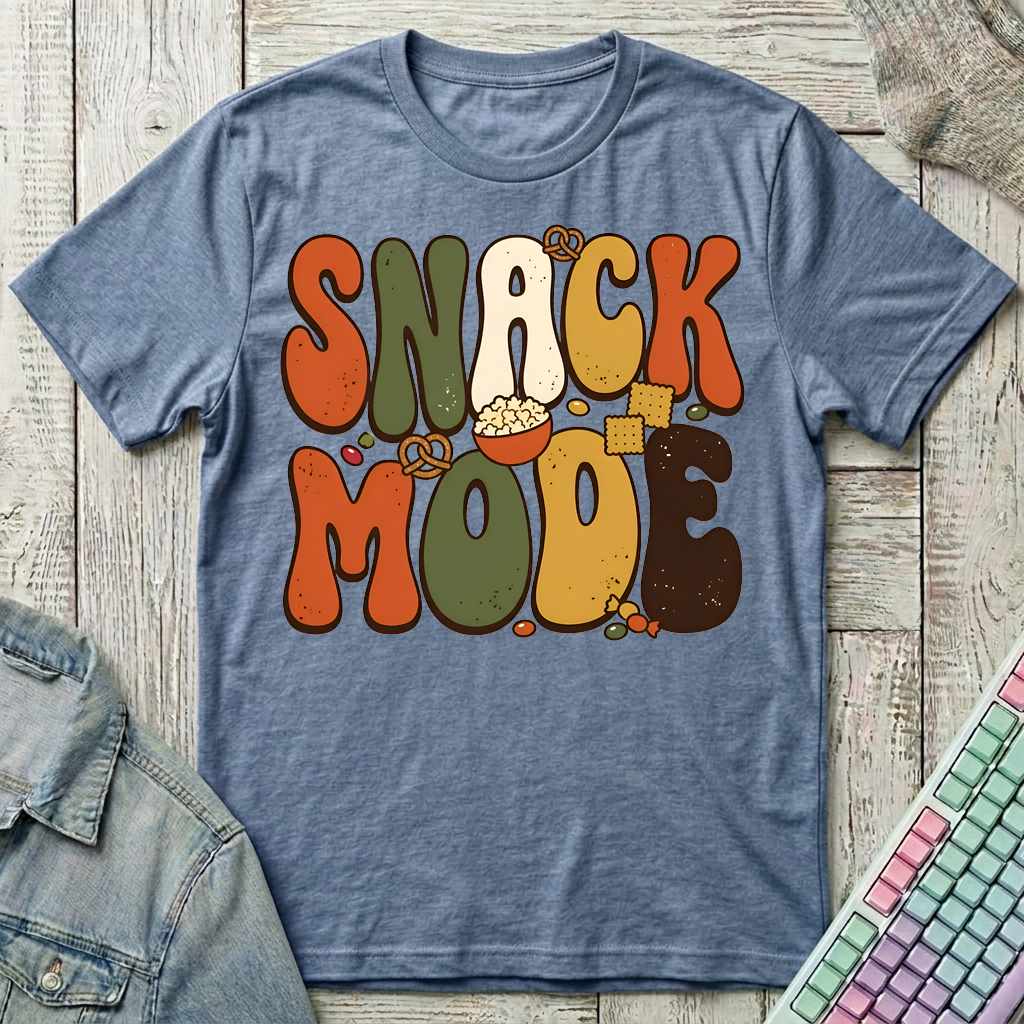Snack Mode T-Shirt - Snack Mode_heather_indigo