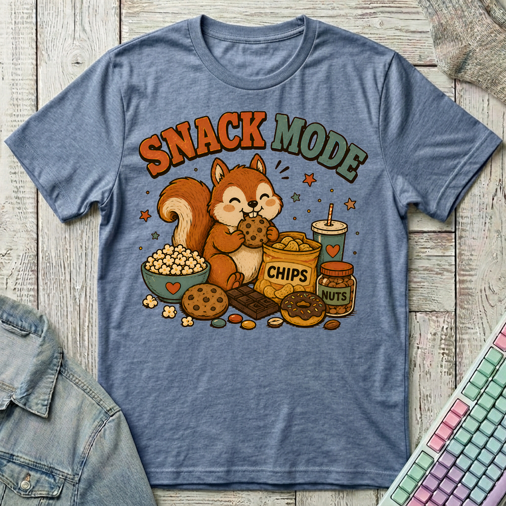 Snack Quest T-Shirt - Snack Quest_heather_indigo