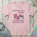Social Battery Empty T-Shirt - Social Battery Empty_light_pink