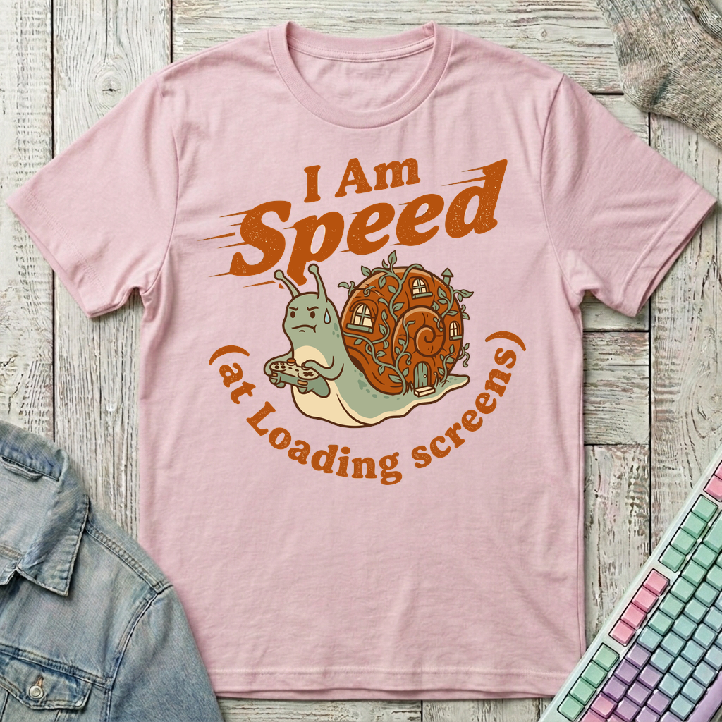 Speedy Snail T-Shirt - Speedy Snail_light_pink