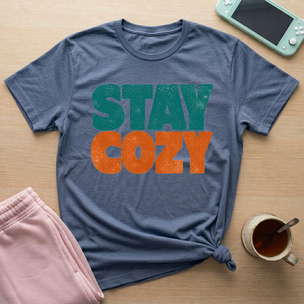 Stay Cozy T-Shirt - Stay Cozy_heather_indigo
