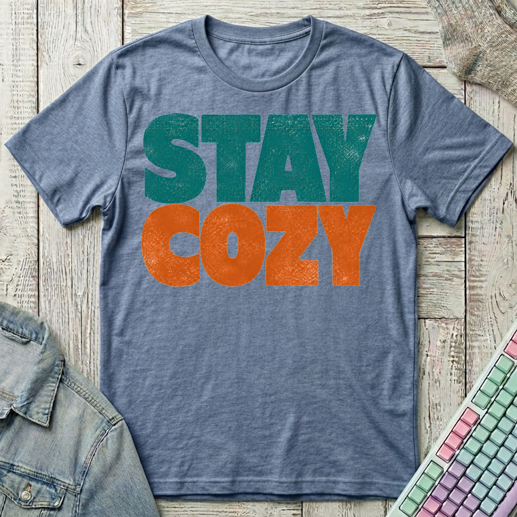 Stay Cozy T-Shirt - Stay Cozy_heather_indigo