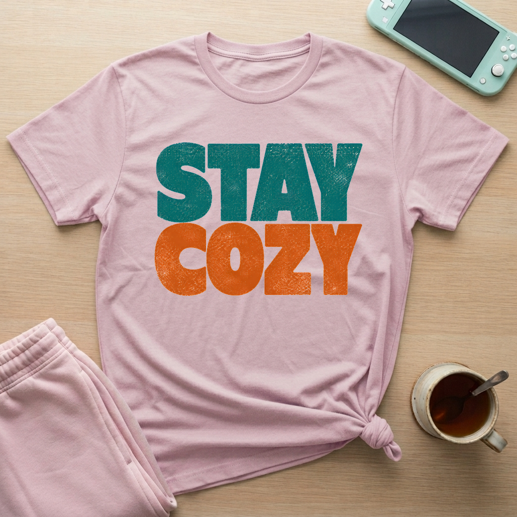 Stay Cozy T-Shirt - Stay Cozy_light_pink