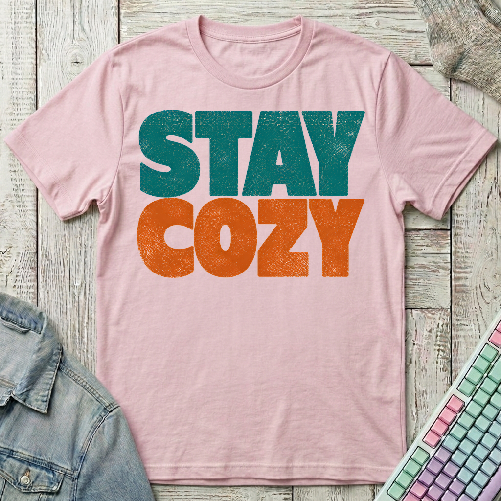 Stay Cozy T-Shirt - Stay Cozy_light_pink