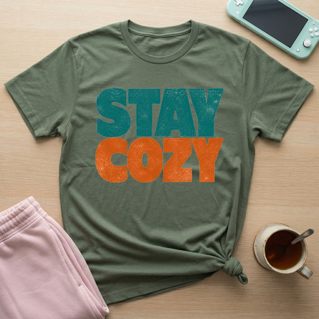 Stay Cozy T-Shirt - Stay Cozy_military_green