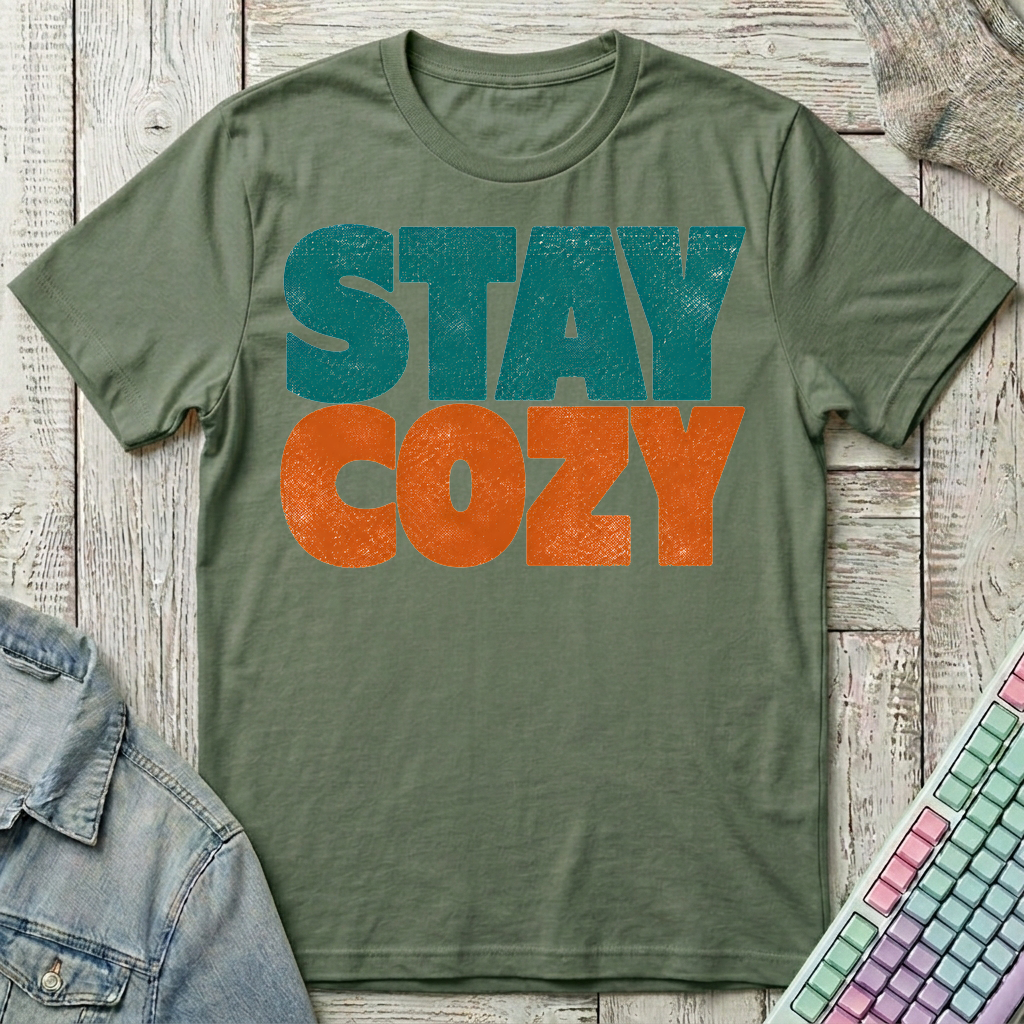 Stay Cozy T-Shirt - Stay Cozy_military_green