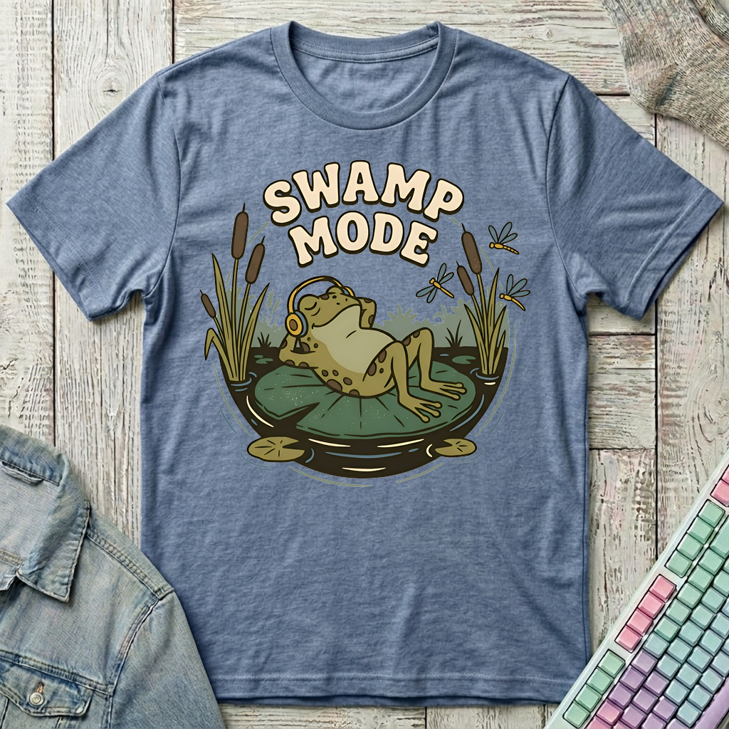 Swamp Mode T-Shirt - Swamp Mode_heather_indigo