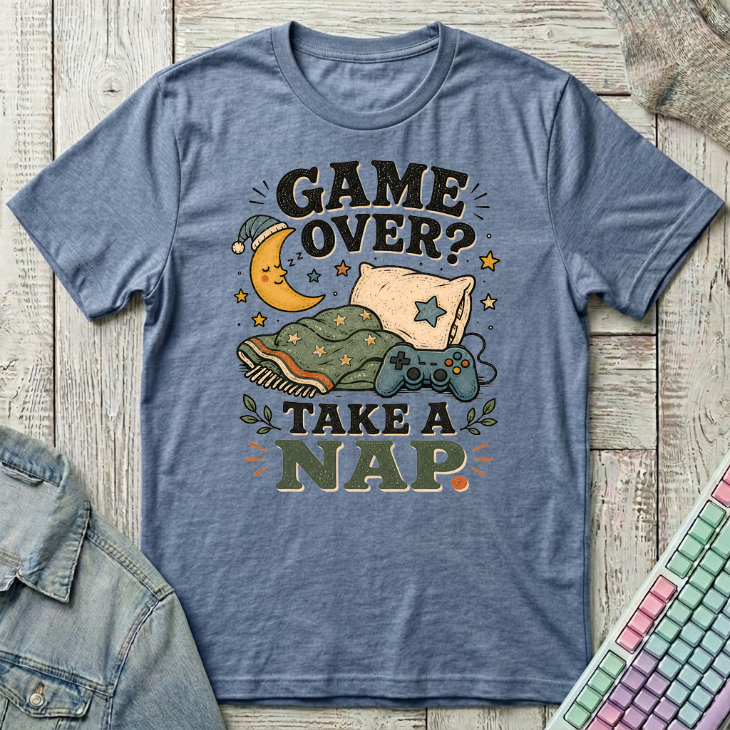 Take A Nap T-Shirt - Take A Nap_heather_indigo