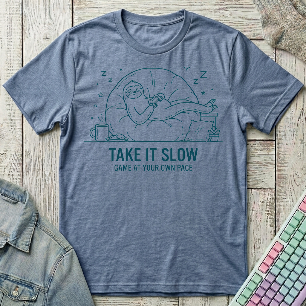 Take It Slow T-Shirt - Take It Slow_heather_indigo