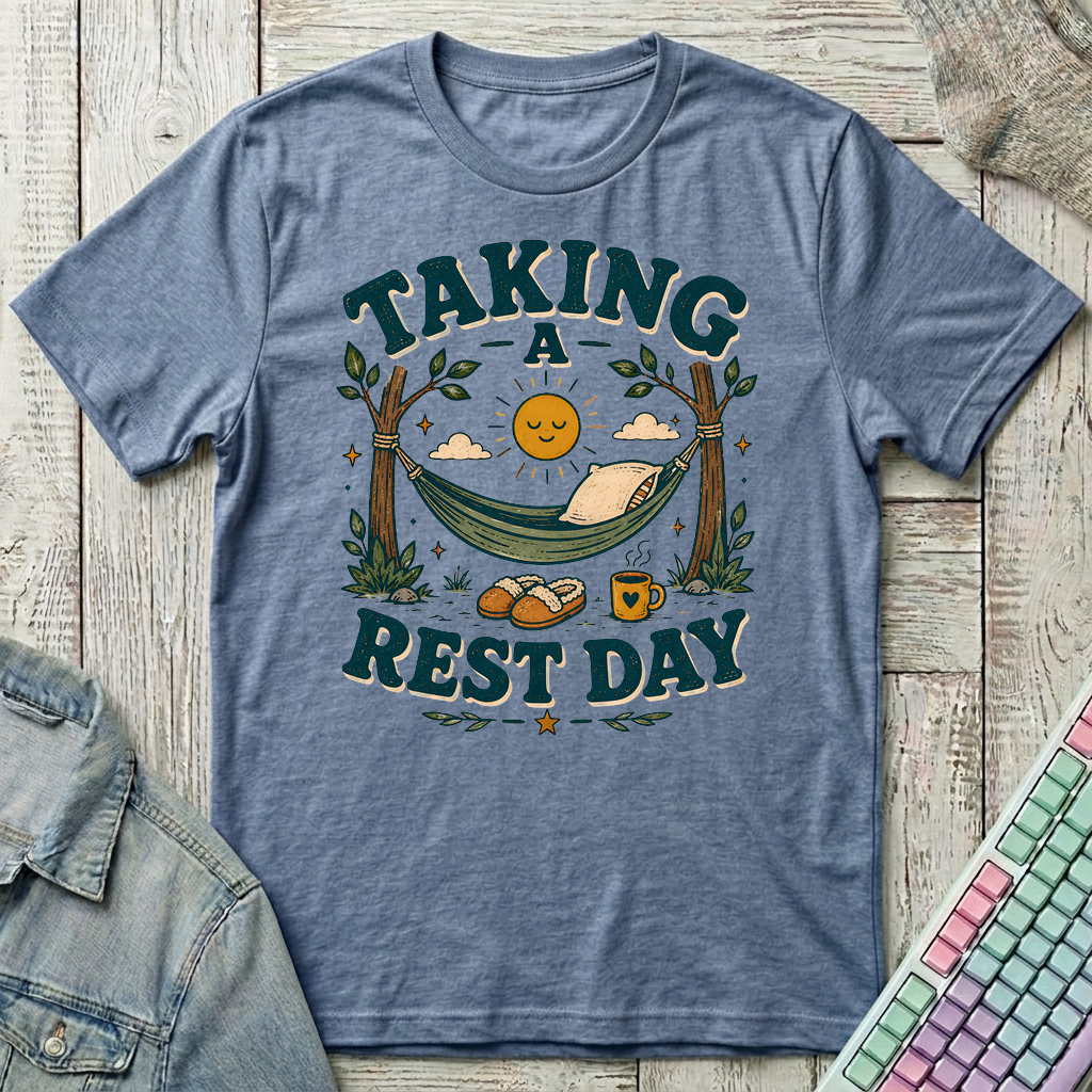 Taking A Rest Day T-Shirt - Taking A Rest Day_heather_indigo