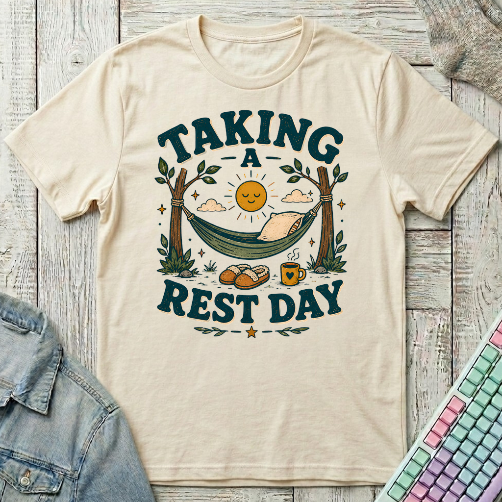 Taking A Rest Day T-Shirt - Taking A Rest Day_natural